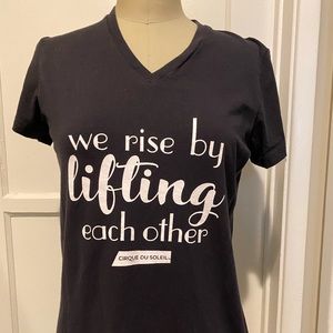 Cirque du Soleil Ladies Black V-Neck Lift Up T-Shirt
